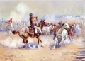 Cazadores de caballos salvajes navajos 1911 Charles Marion Russell